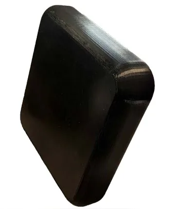 Rectangle shape model, black 3D print